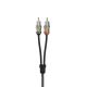 RS1 - STROKER 2-channel RCA cable, 1ft, dual twisted, dual molded ends